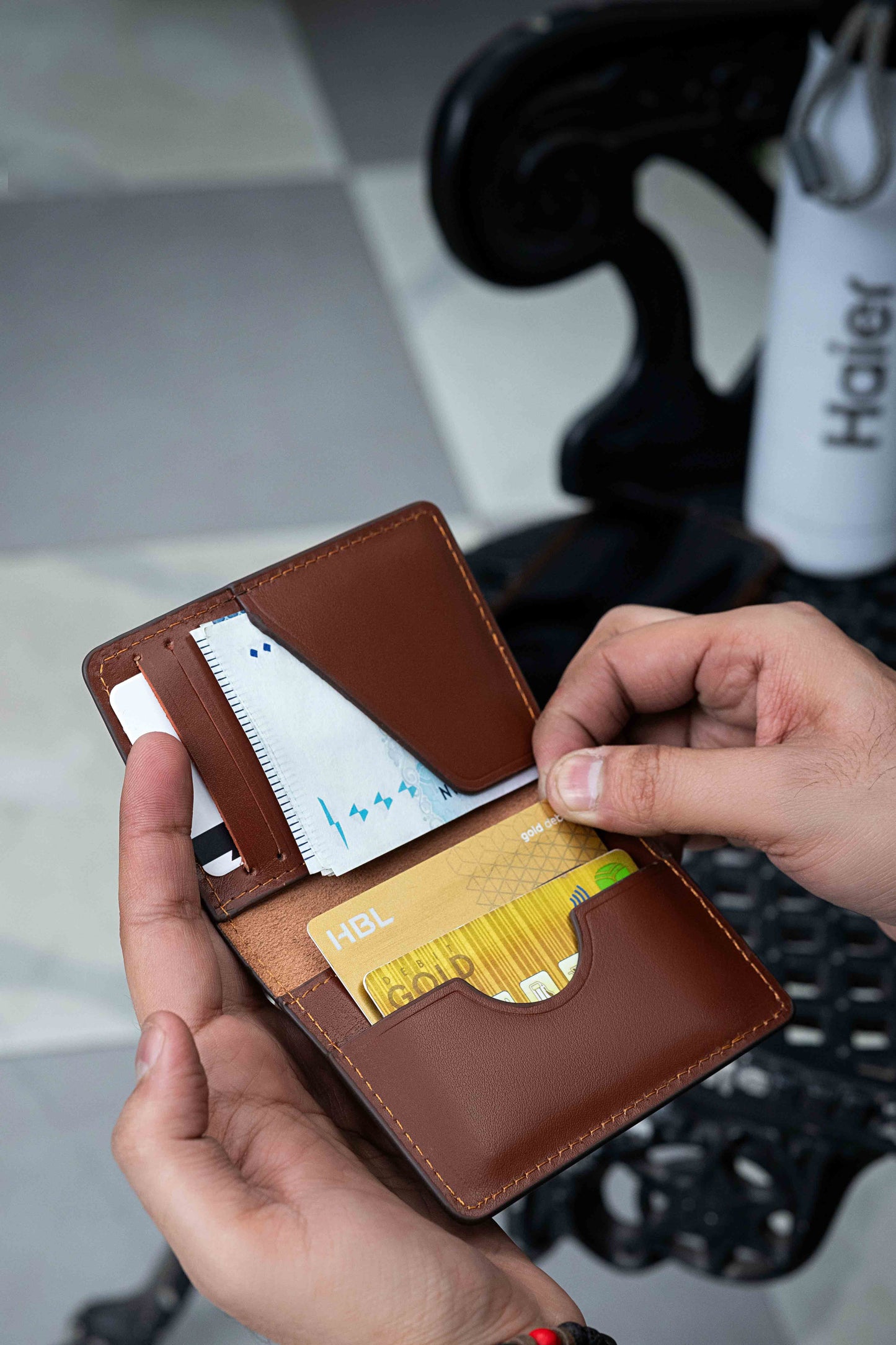 Wallet Photography With Model