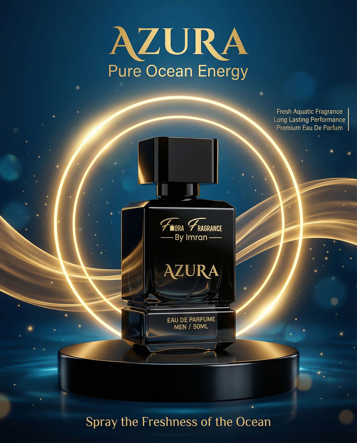 Luxury perfume advertising poster photography design