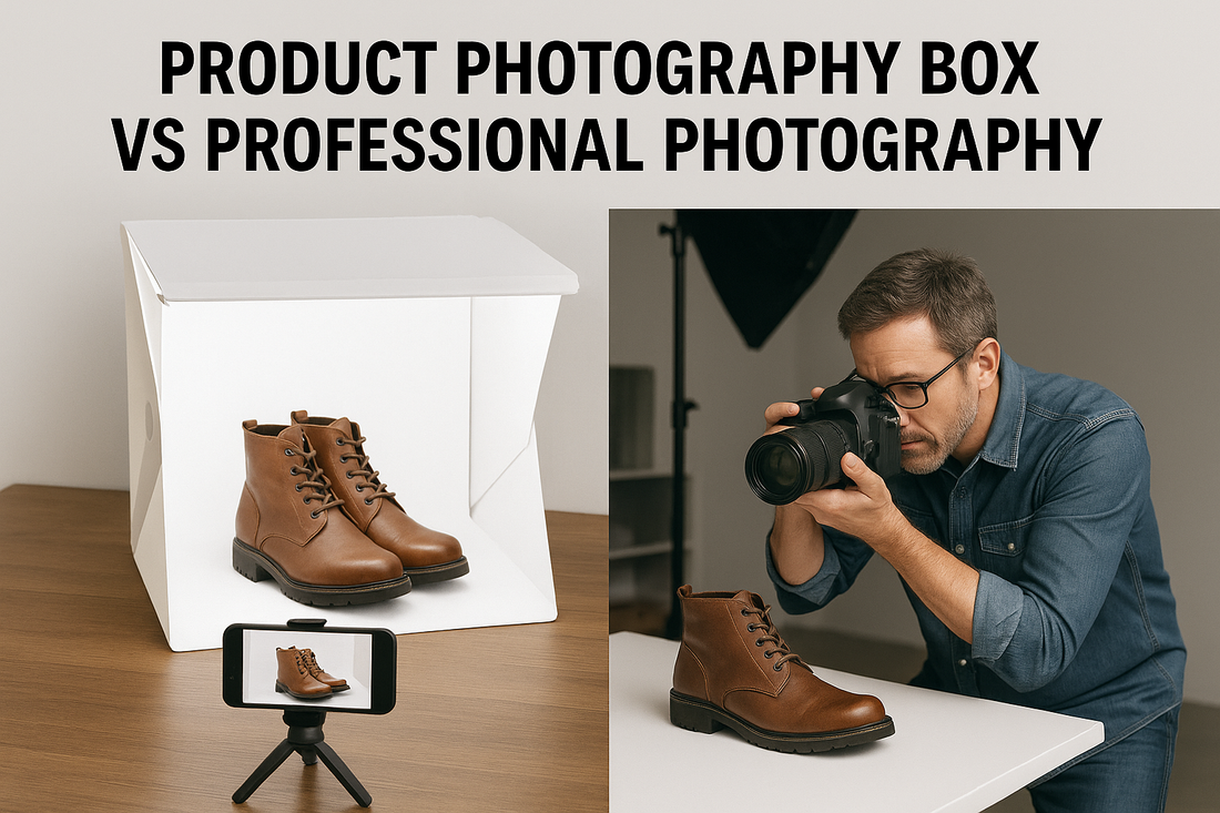 product photography box vs professional photography