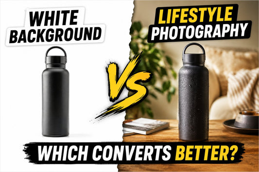white background vs lifestyle product photography