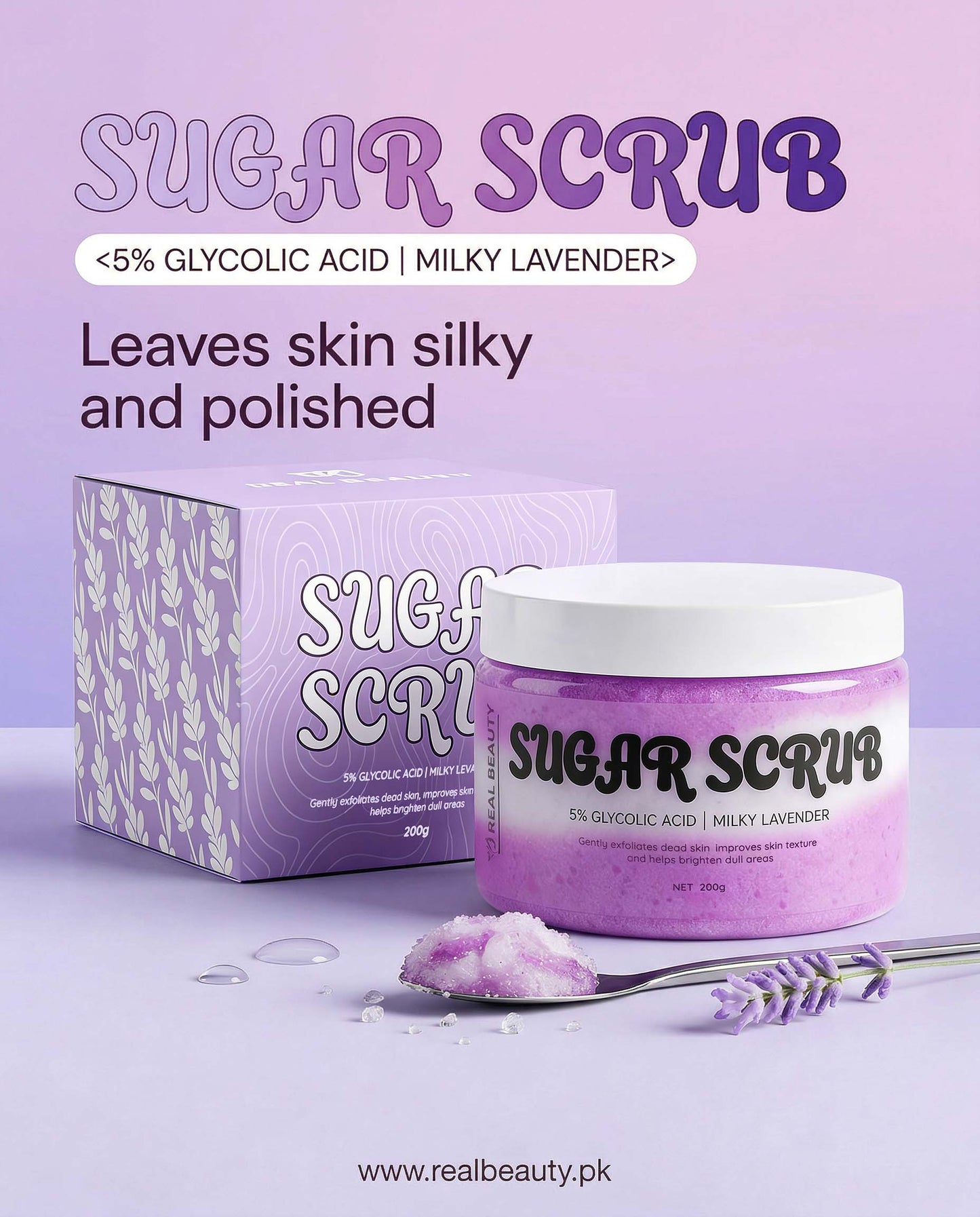 Milky Lavender Body Scrub Brand Campaign