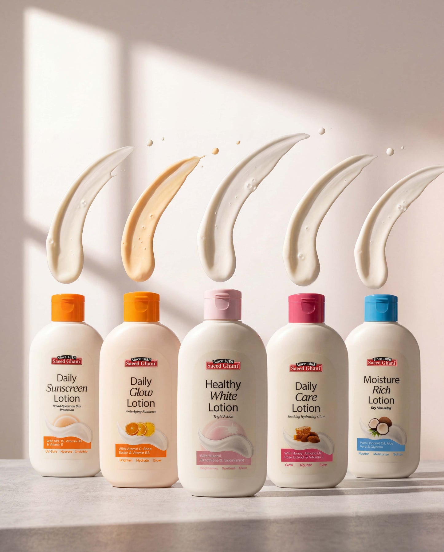 Skincare Lotion Collection Campaign Photography for Ecommerce Brands