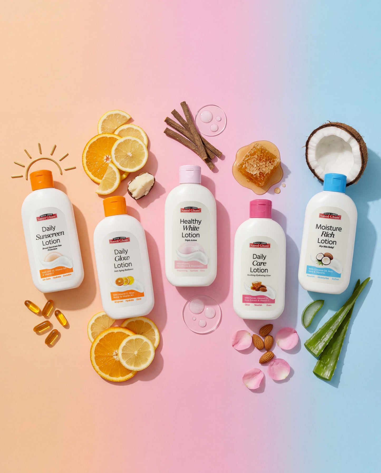 Skincare Lotion Collection Campaign Photography for Ecommerce Brands