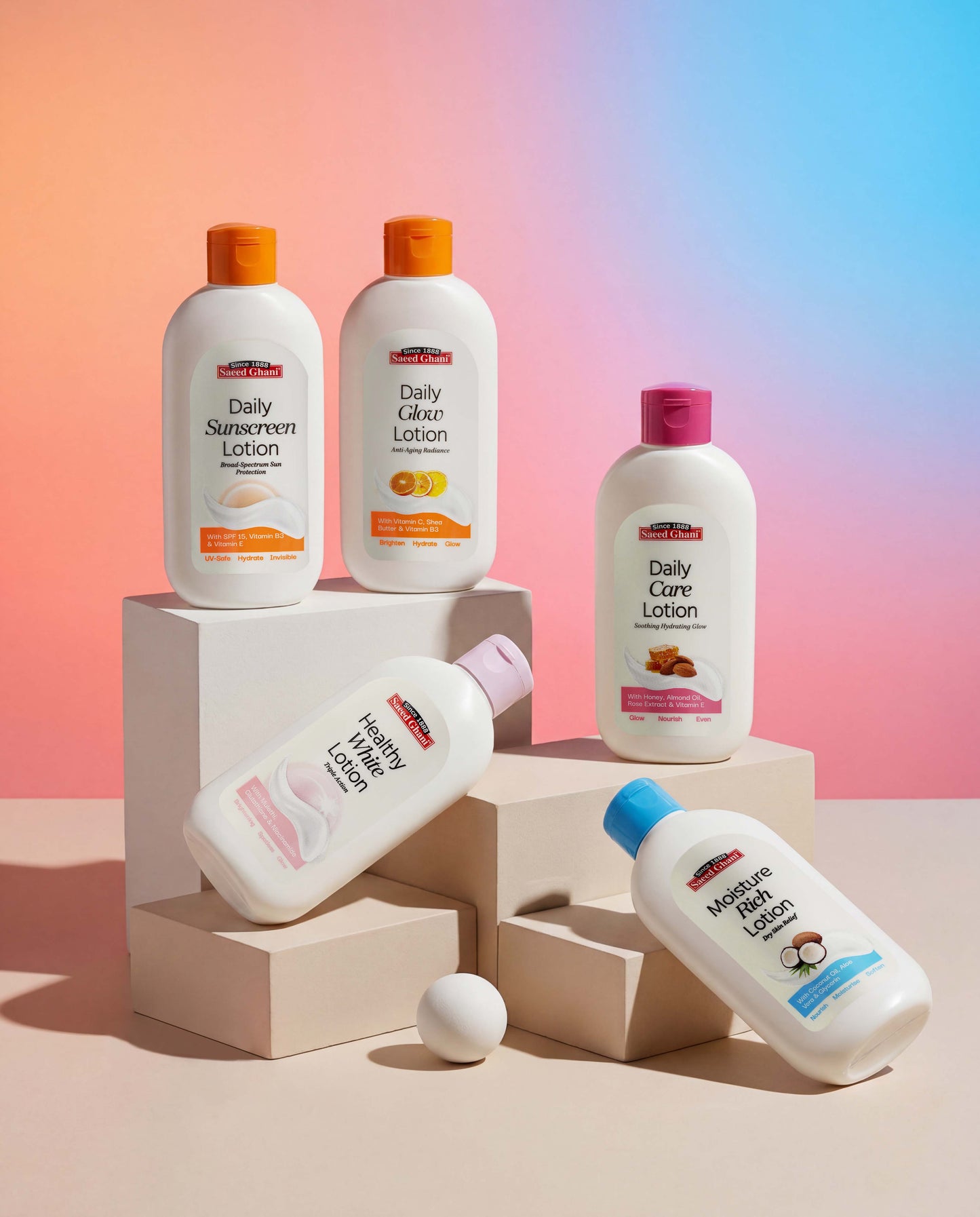 Skincare Lotion Collection Campaign Photography for Ecommerce Brands