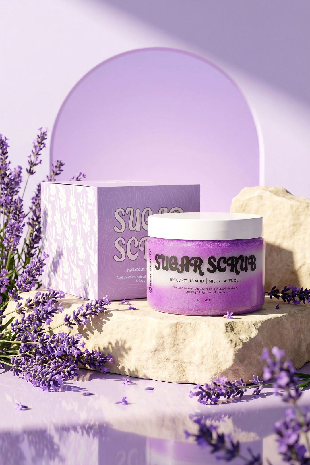 Milky Lavender Body Scrub Brand Campaign