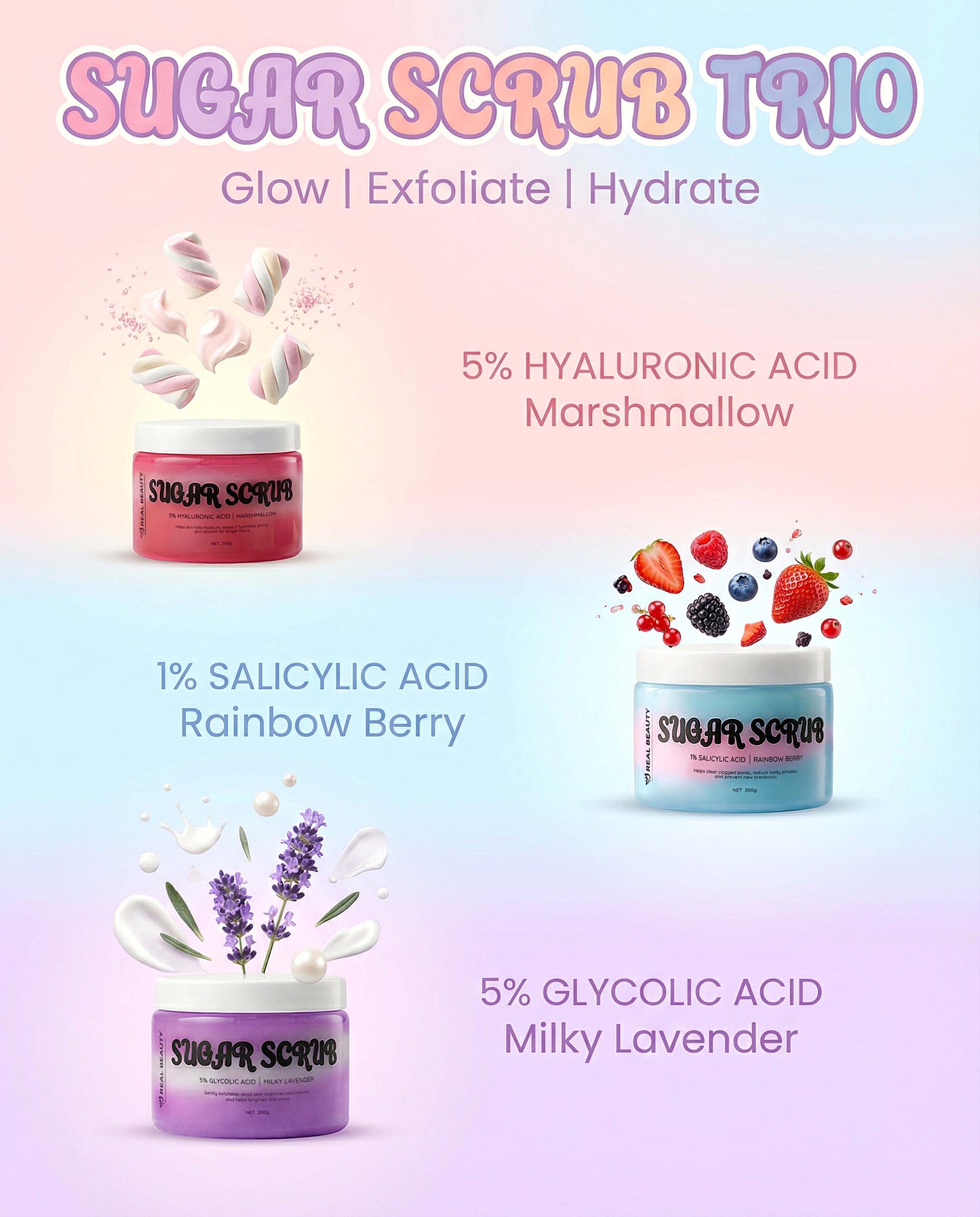 Trio-Body Scrub Brand Campaign