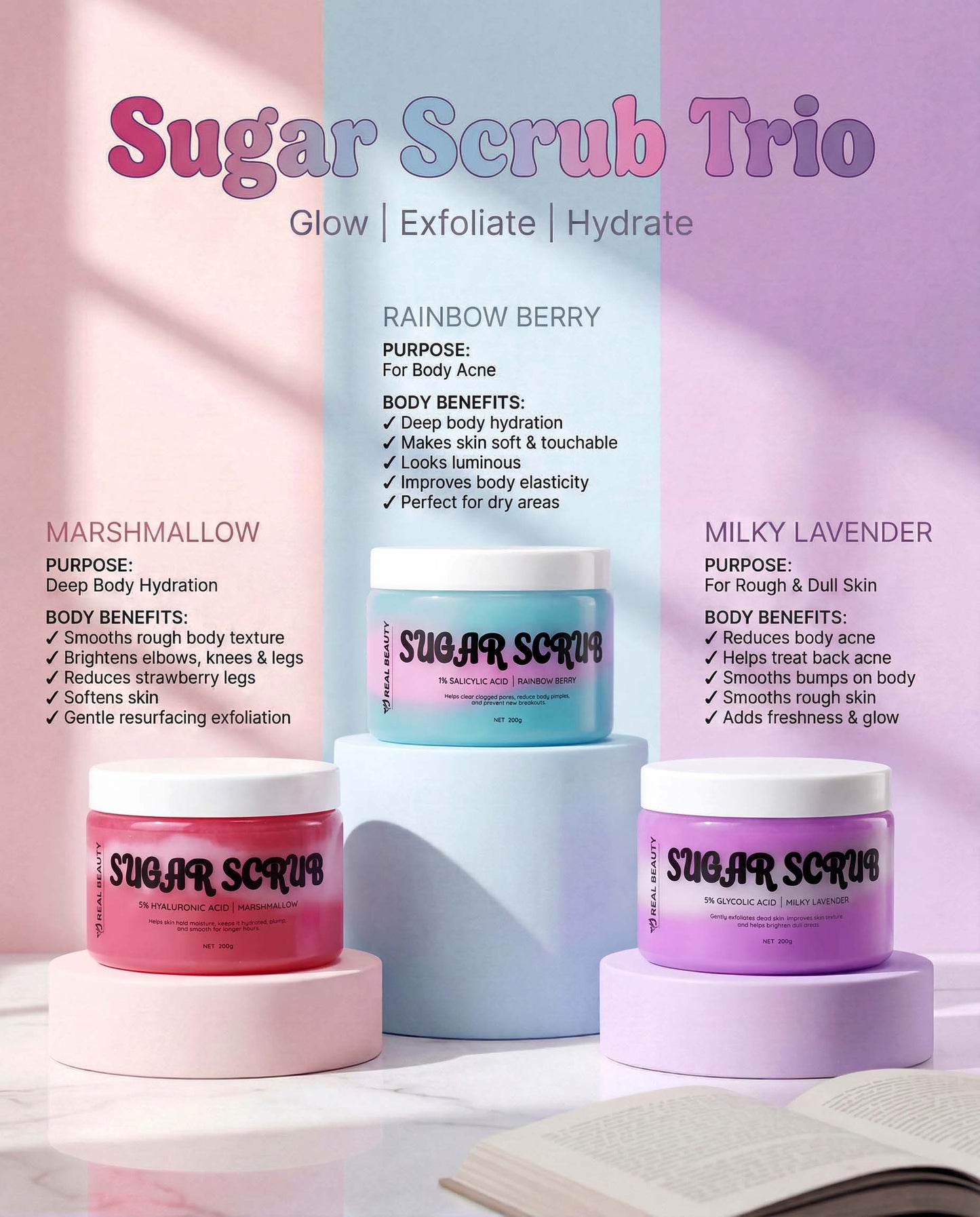 Trio-Body Scrub Brand Campaign