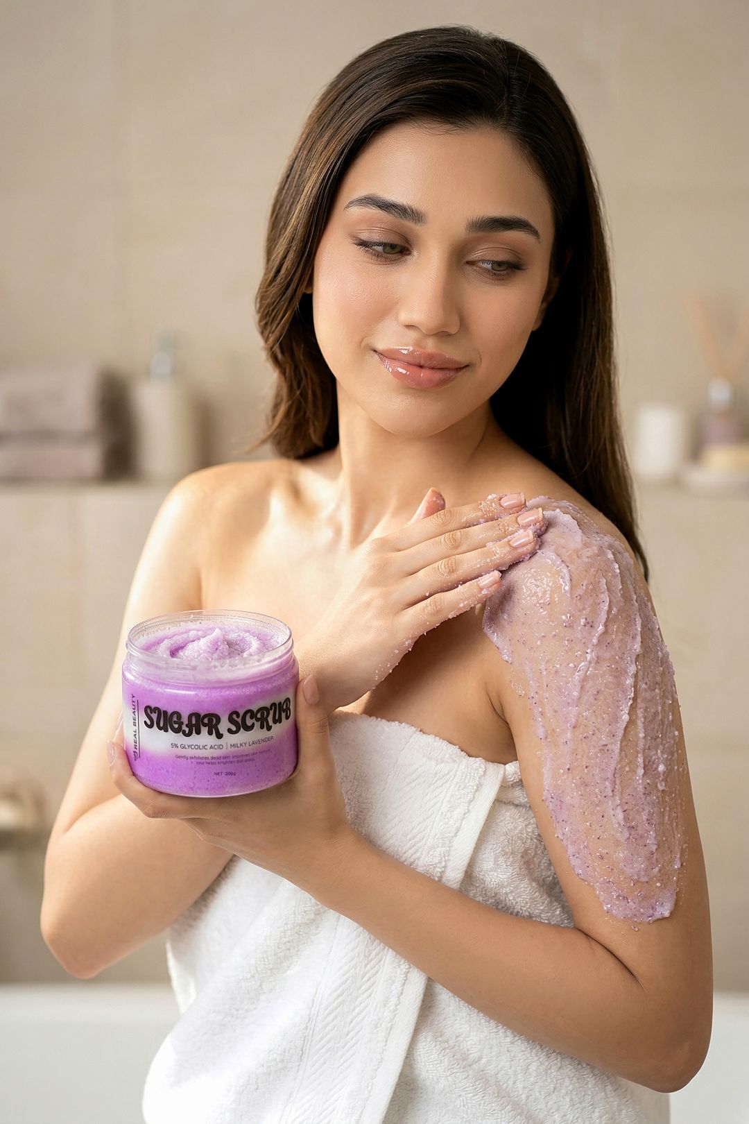 Milky Lavender Body Scrub Brand Campaign