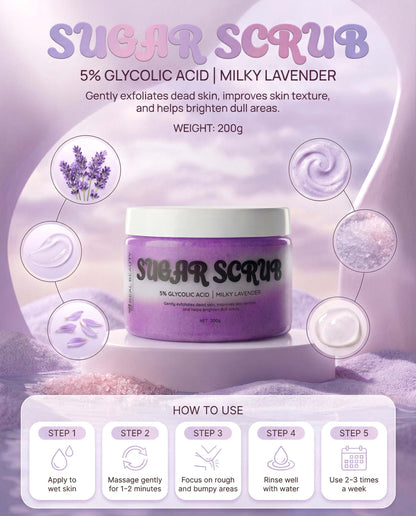 Milky Lavender Body Scrub Brand Campaign