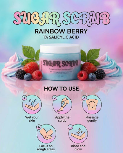 Rainbow Berry Body Scrub Brand Campaign