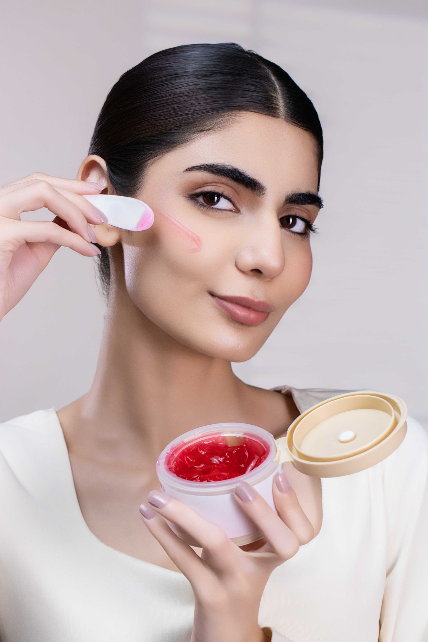 Female Model Photography with products