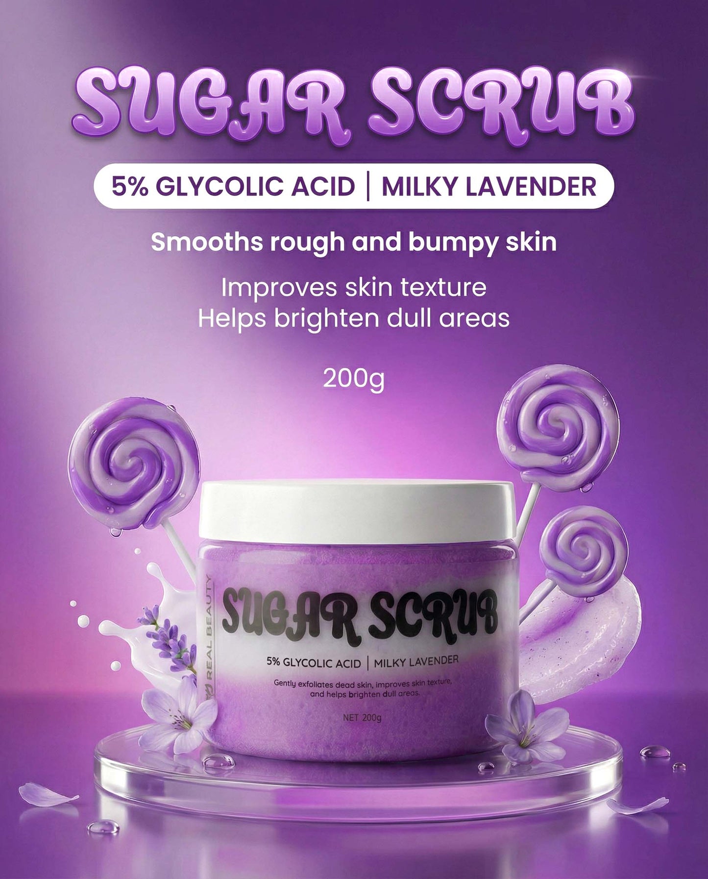 Milky Lavender Body Scrub Brand Campaign