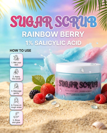 Rainbow Berry Body Scrub Brand Campaign