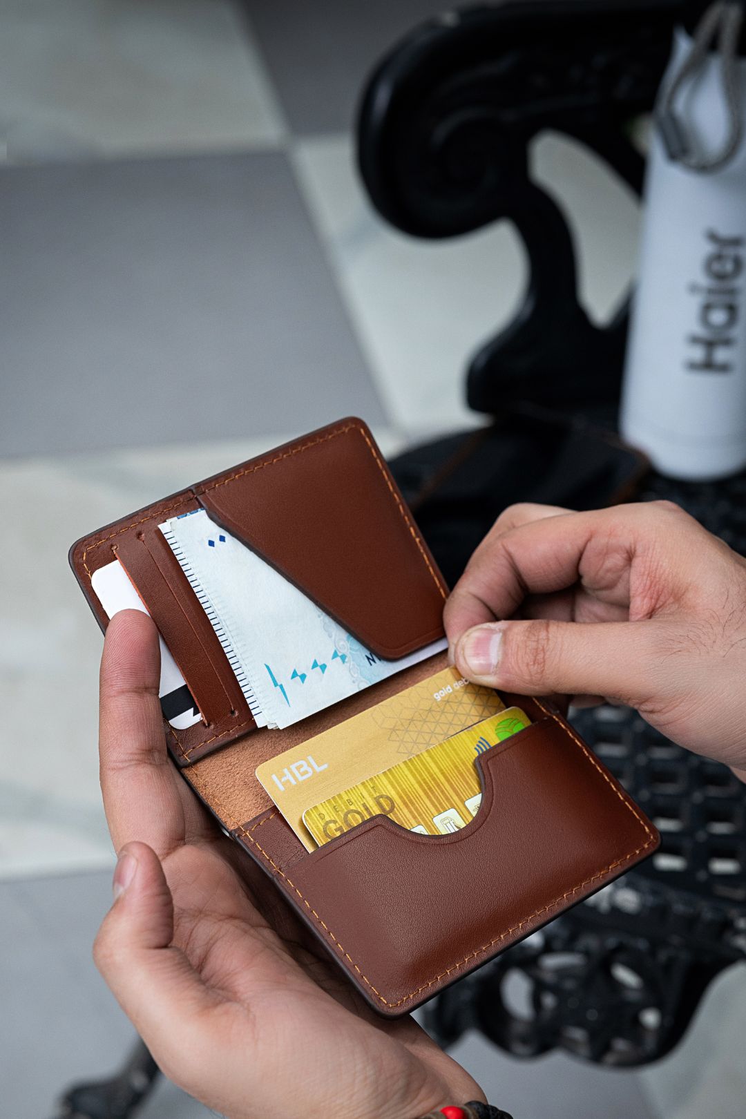 Wallet Photography With Model
