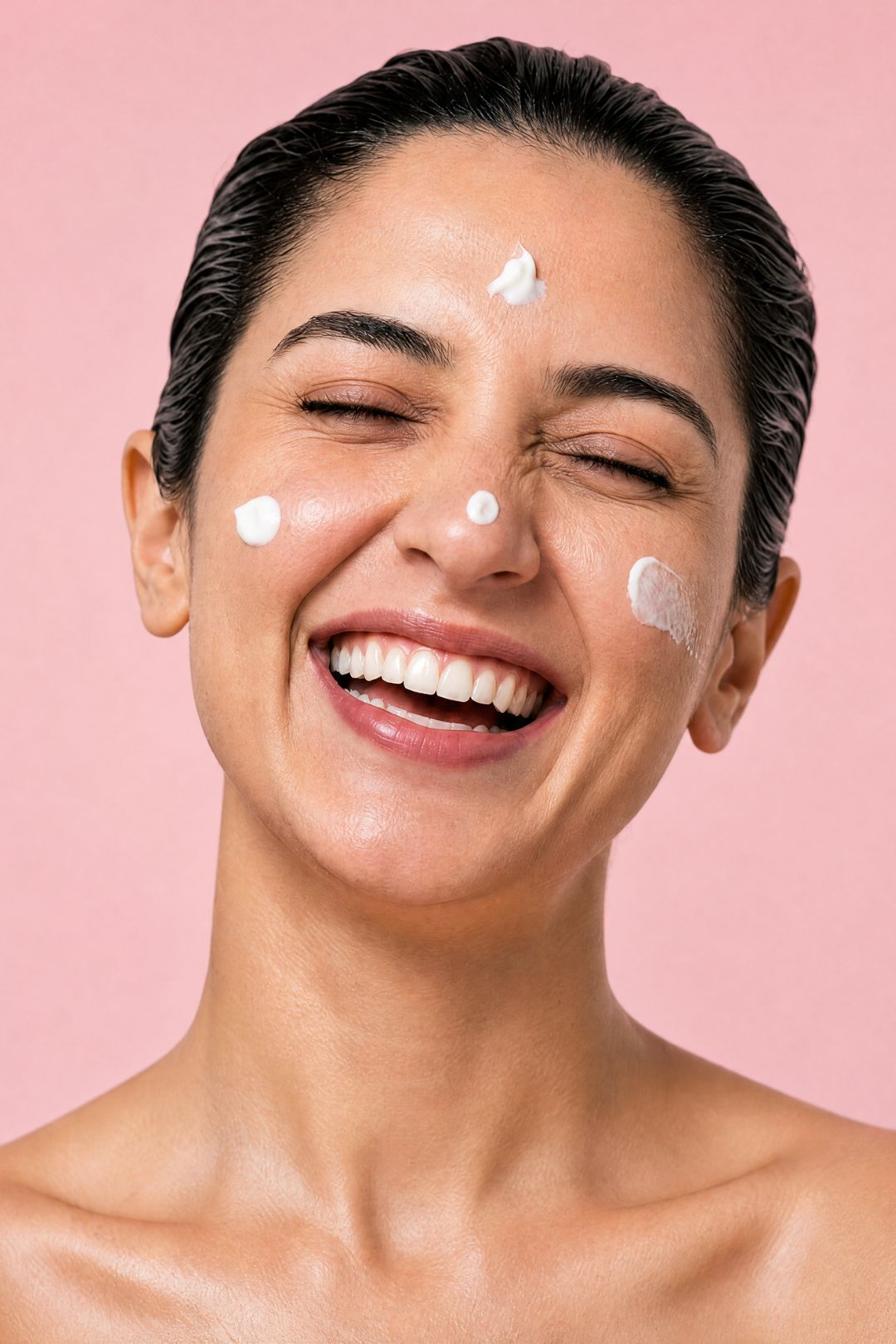beauty brand campaign photography for glowing skin products