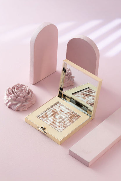 cosmetics photography podium style pink background