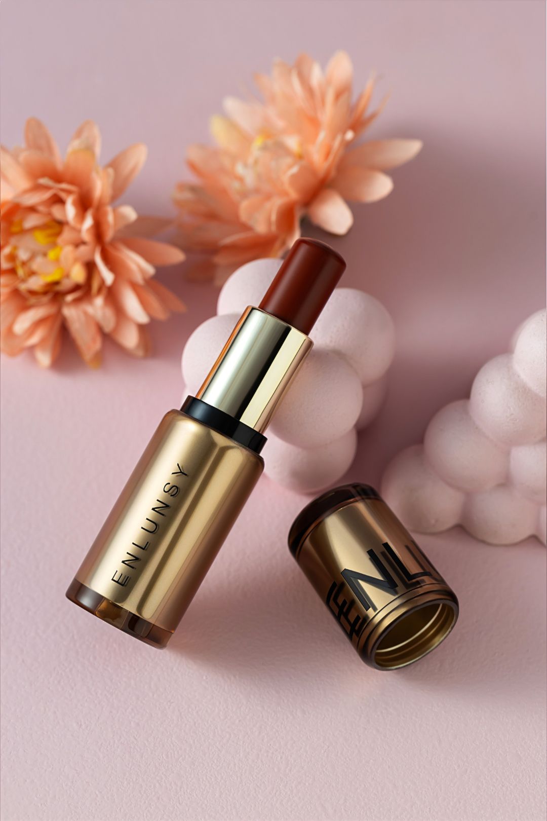 cosmetics photography podium style pink background