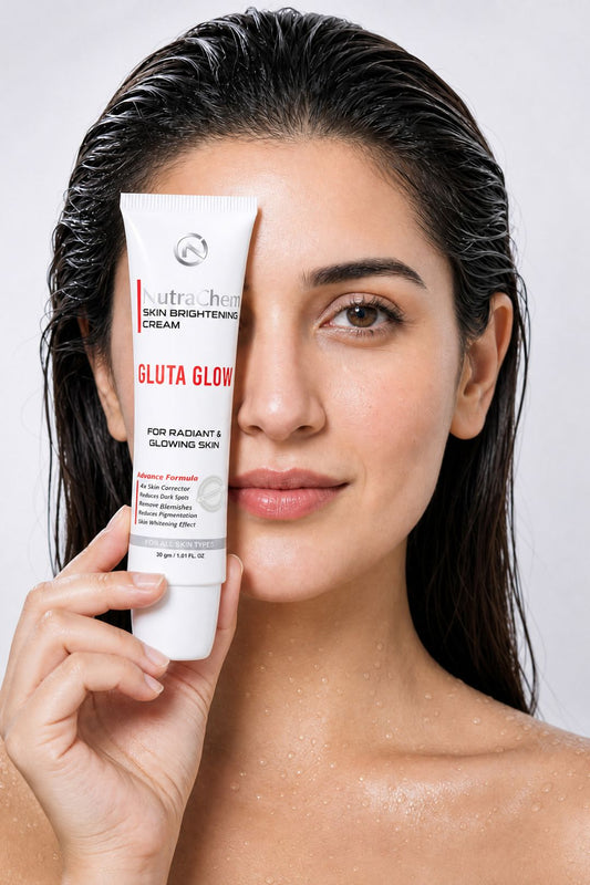 Lifestyle skincare photography with model and product