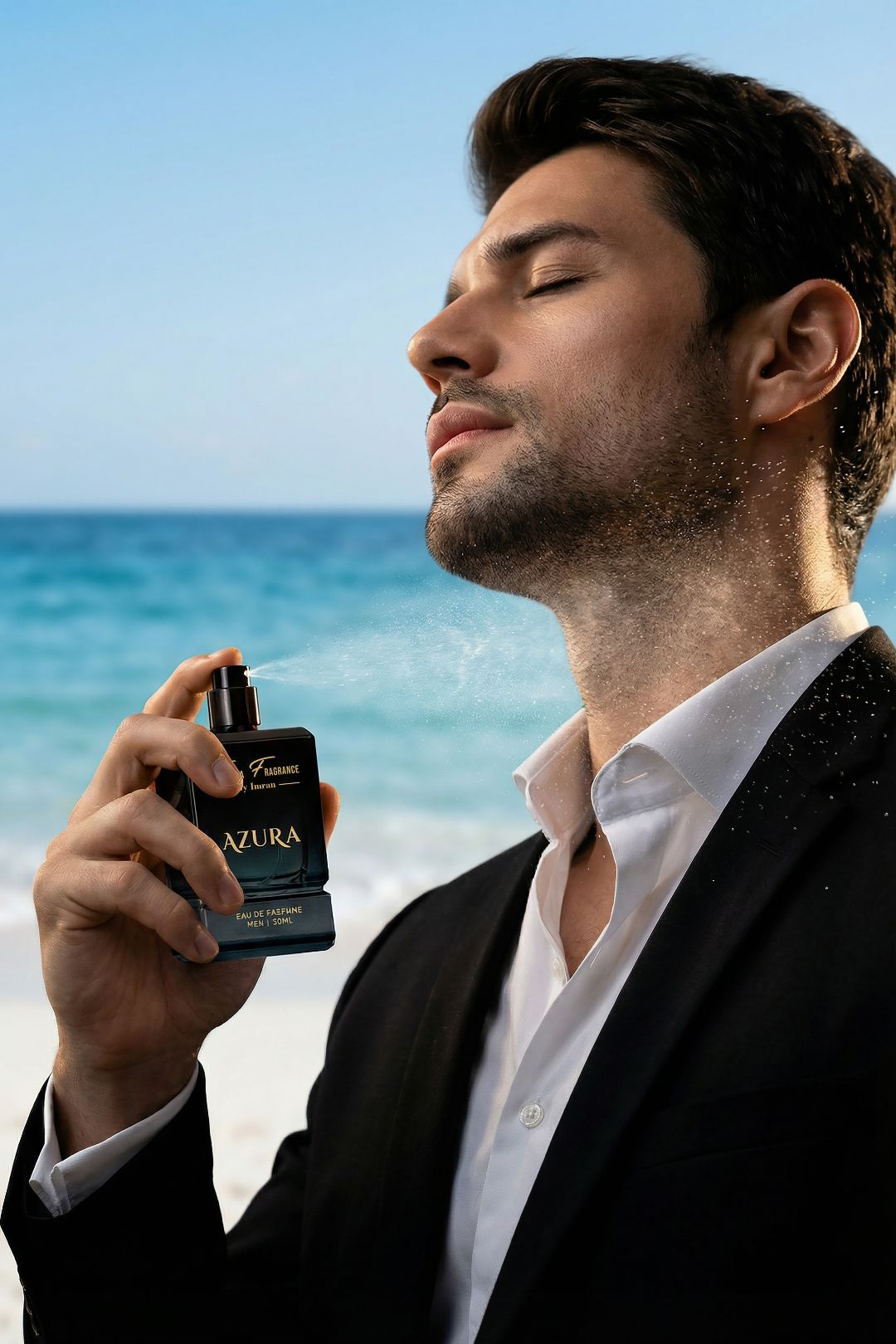 Men’s luxury fragrance lifestyle advertising photography