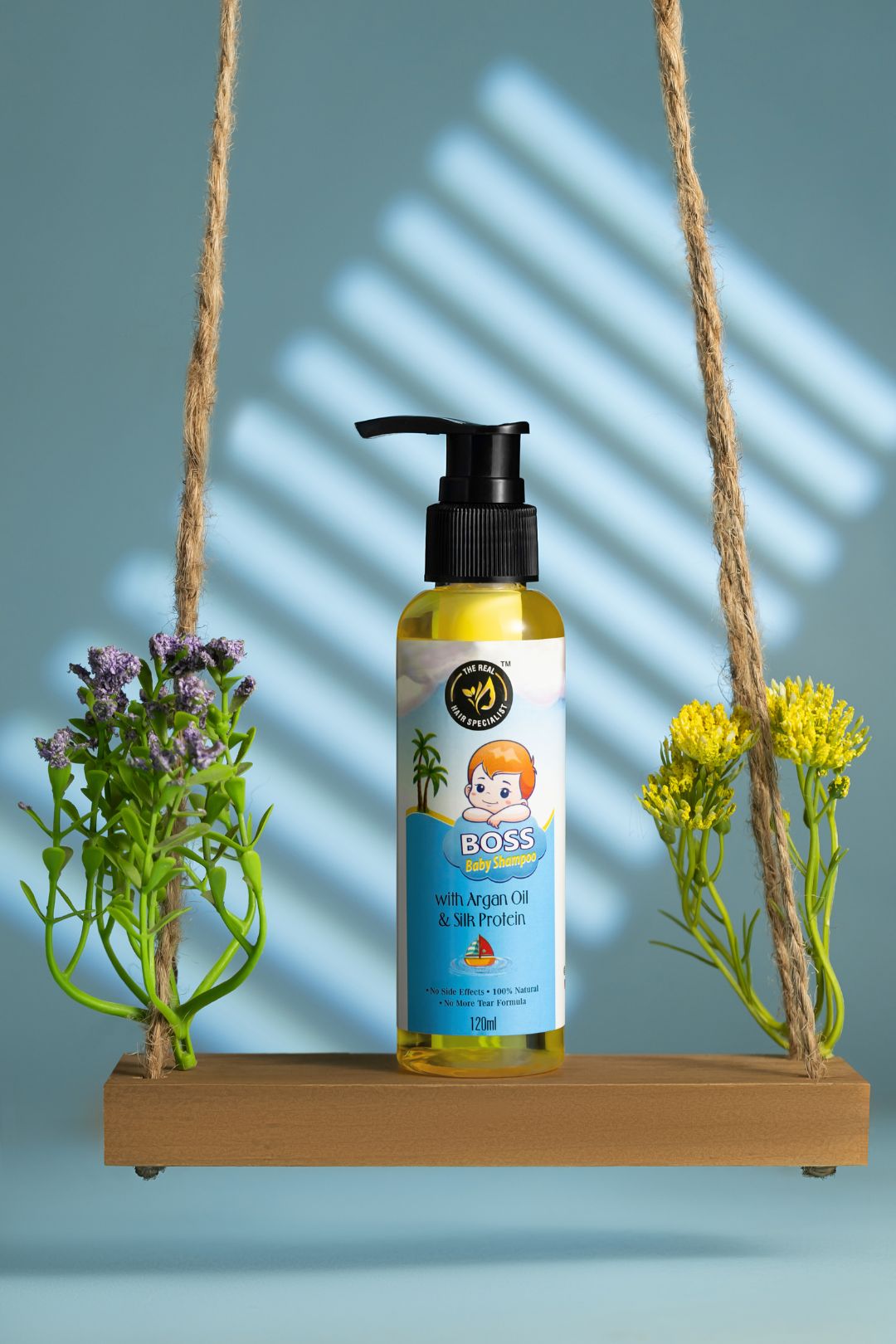 oil bottle creative studio shot hoop studio blue background