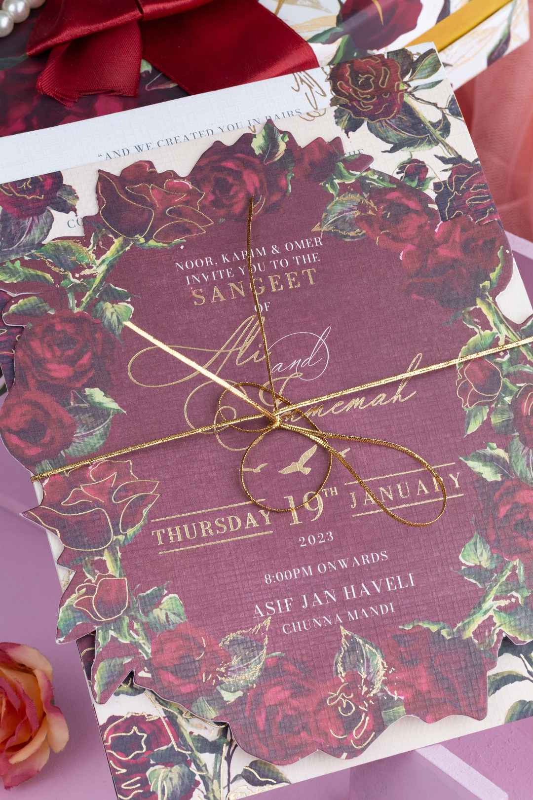 wedding card creative shoot